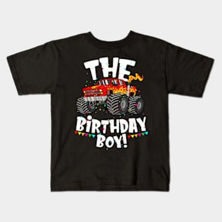 Monster Truck The Birthday Boy For Him Your Son Kids T-Shirt